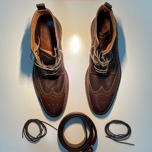 Johnston & Murphy Wingtip Boots 10 1/2